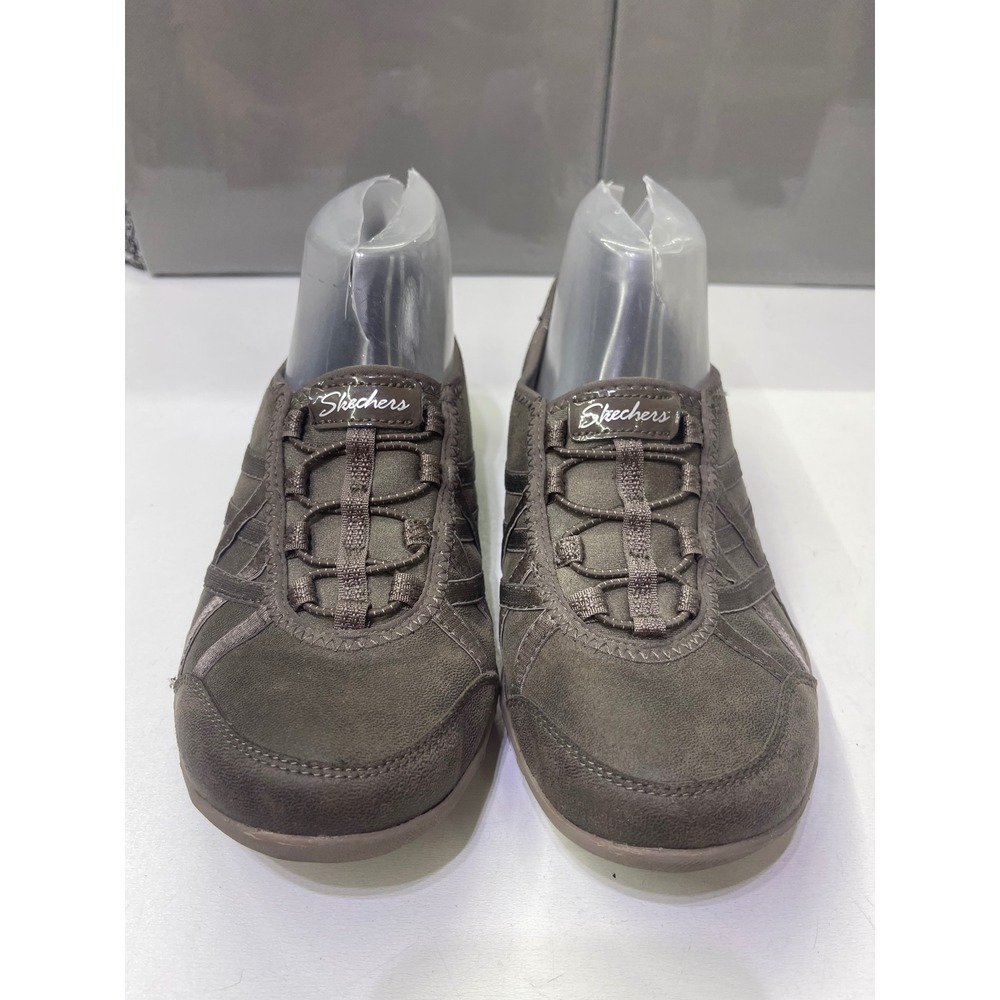 Skechers Relaxed Fit Memory Foam Slip On Sneakers Taupe 23857 Womens 6